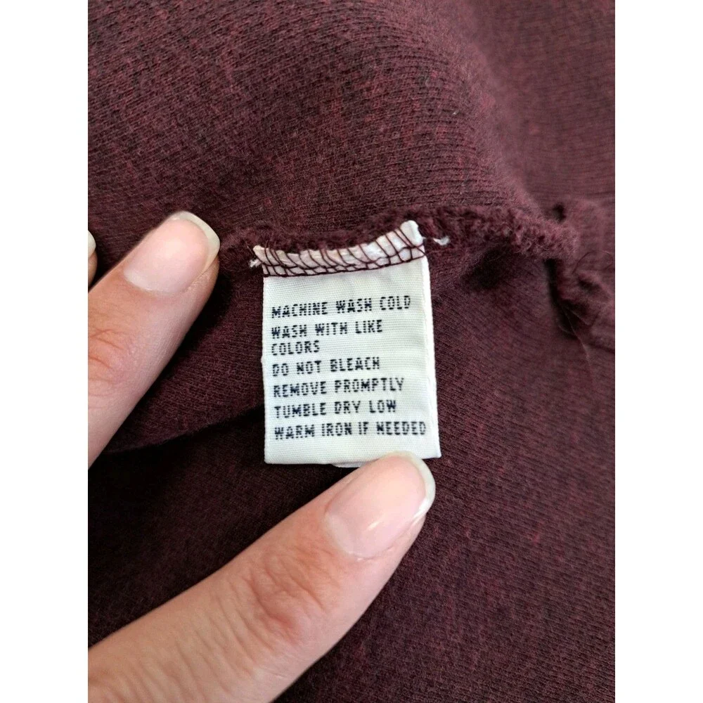 Polo Ralph Lauren 1/4 Zip Pullover Sweater Large Men XL Burgundy Pony Logo - Picture 4 of 5